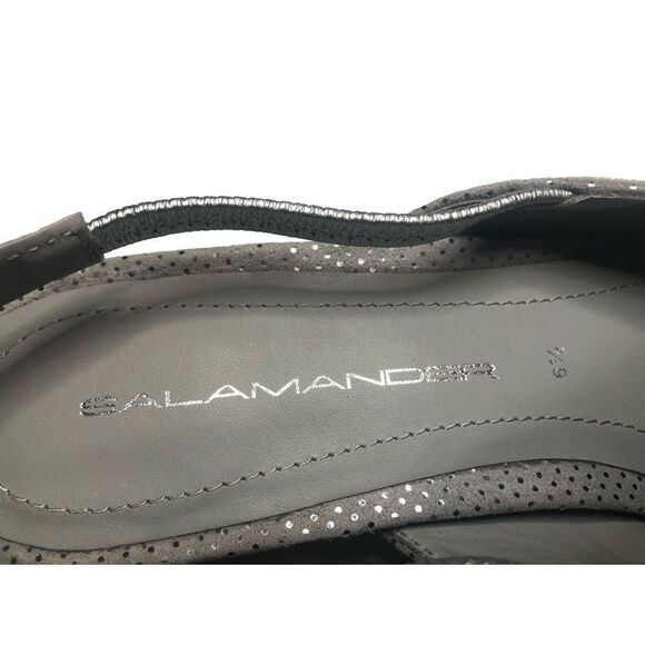 Salamander Grey and Silver suede sling back mules in size 6.5 - Picture 8 of 11